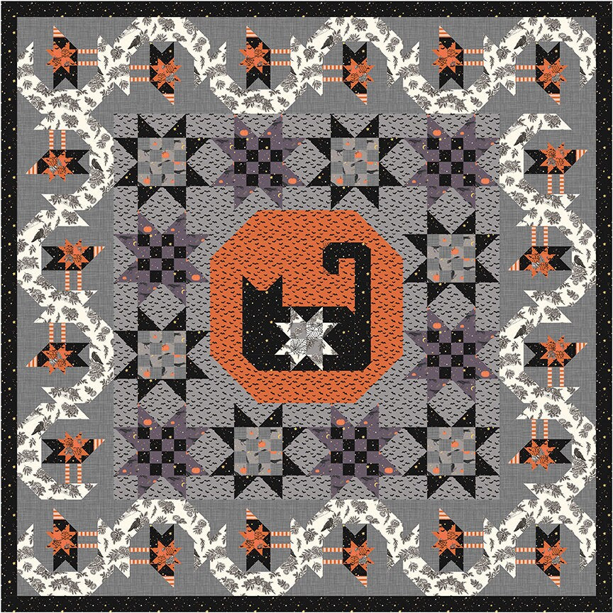 Sophisticated Halloween Fat Quarter Bundle by My Mind's Eye for Riley Blake Fall Halloween Cotton Quilting Fabric by the Yard