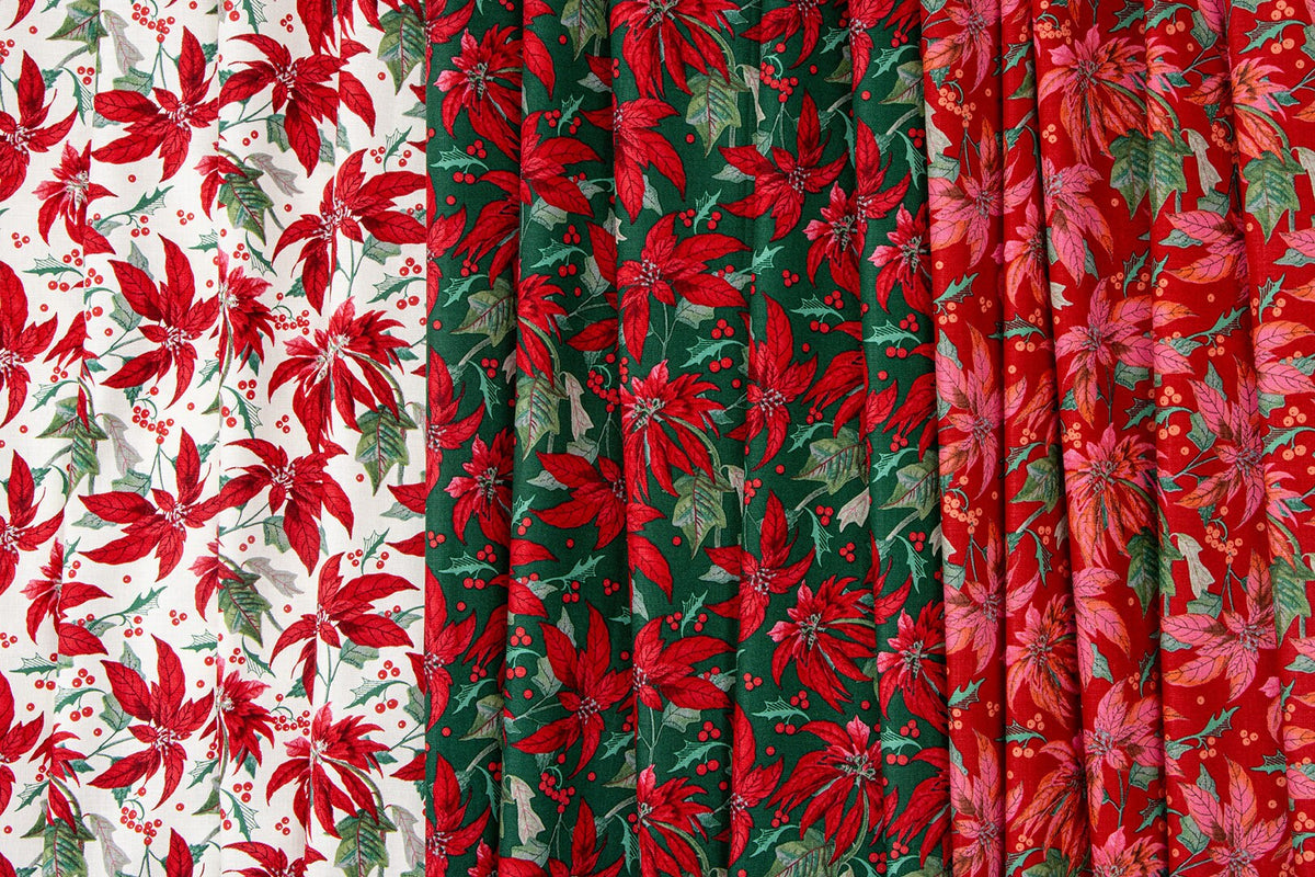Merry Little Christmas Pine Green Starbursts by My Mind's Eye for Riley Blake Holiday Cotton Quilting Fabric by the Yard