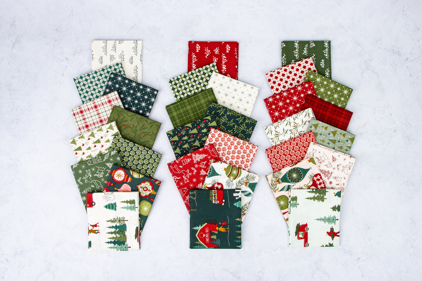 Christmas is in Town Trees Sage Green by Sandy Gervais for Riley Blake Vintage Christmas Holiday Cotton Quilting Fabric by the Yard