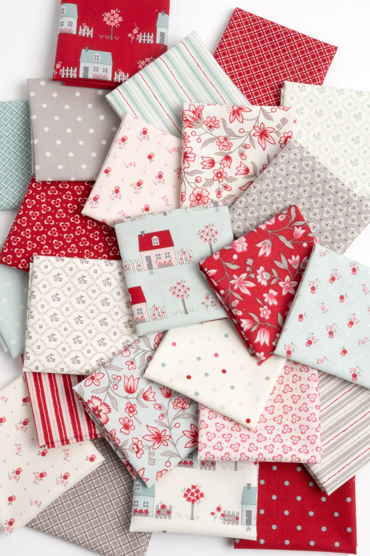 My Summer House Dots Stone Gray Cream White by Bunny Hill Designs Patriotic July 4th for Moda Cotton Quilting Fabric yard