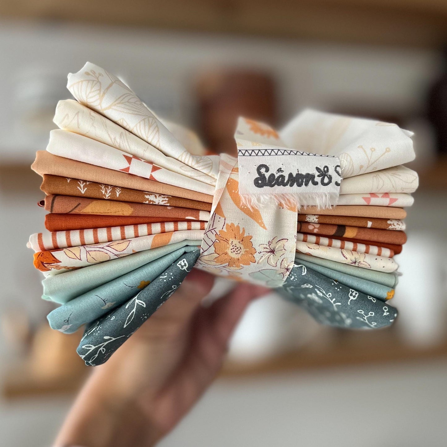 Pumpkin Spice Fall Fat Quarter Bundle by Art Gallery Fabrics, Cotton Quilting Fabric by the Half Yard Bundle Floral Fabric