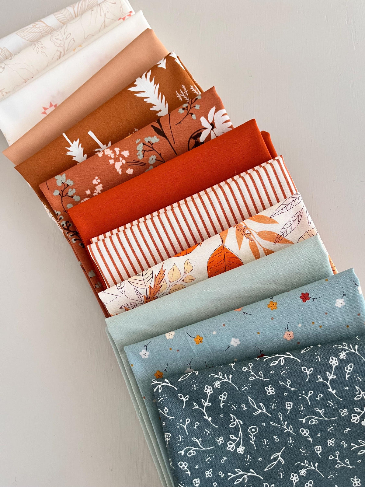 Pumpkin Spice Fall Fat Quarter Bundle by Art Gallery Fabrics, Cotton Quilting Fabric by the Half Yard Bundle Floral Fabric