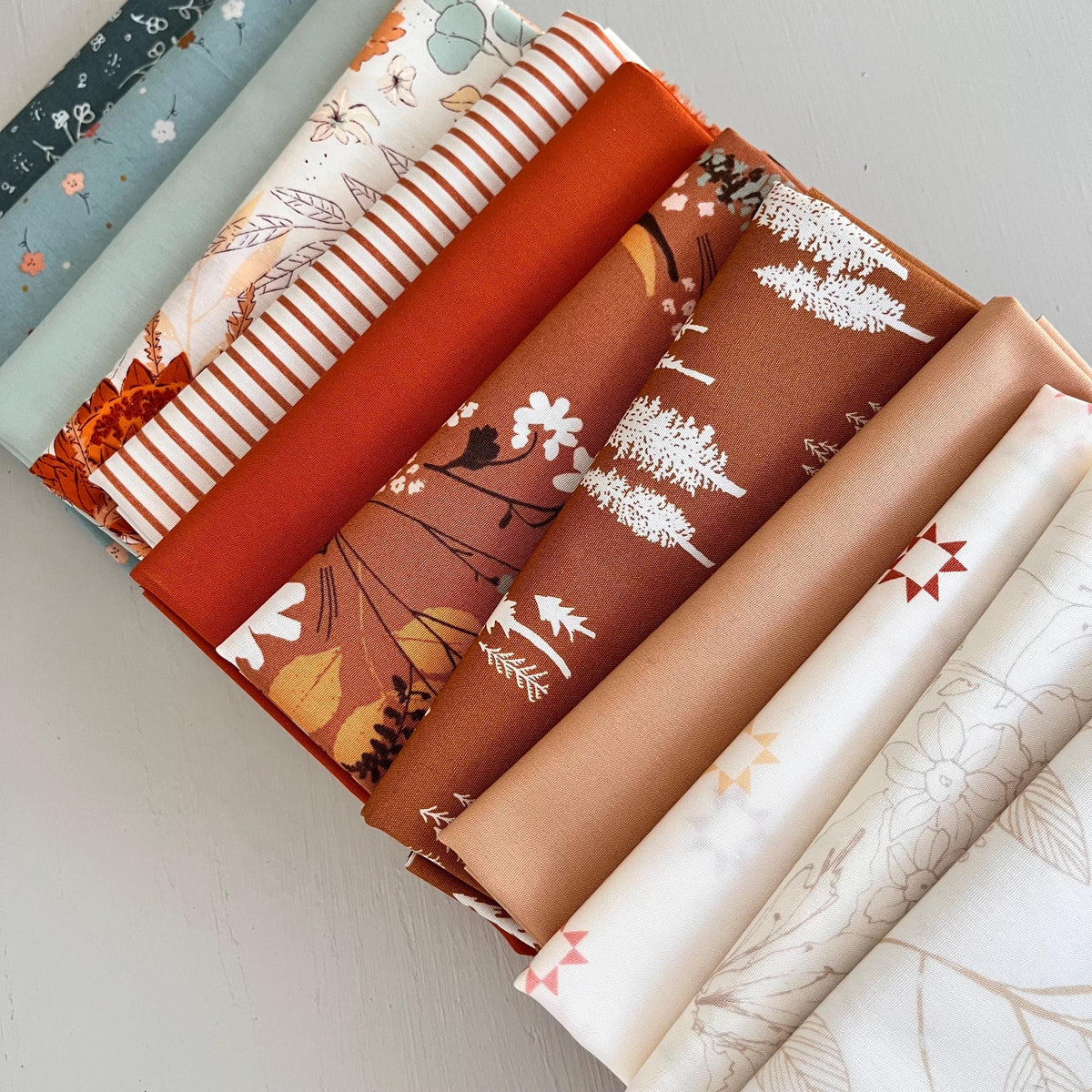 Pumpkin Spice Fall Fat Quarter Bundle by Art Gallery Fabrics, Cotton Quilting Fabric by the Half Yard Bundle Floral Fabric