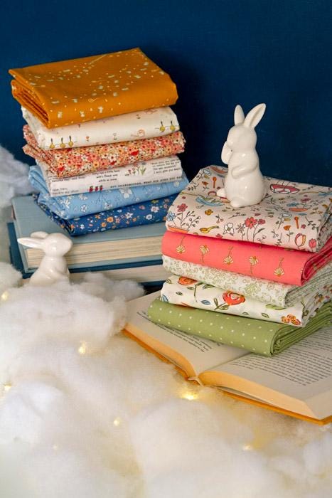Tales Unfolded from Bedtime Stories by Elizabeth Chappell Quilter's Candy Art Gallery Fabrics Vintage Floral Cotton Quilting Fabric Yard