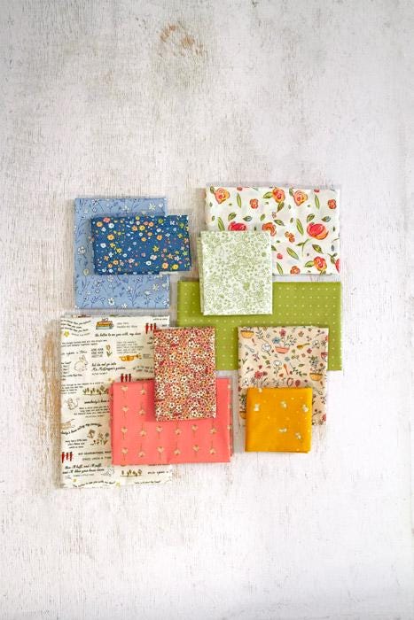 Tales Unfolded from Bedtime Stories by Elizabeth Chappell Quilter's Candy Art Gallery Fabrics Vintage Floral Cotton Quilting Fabric Yard