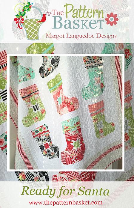 Ready for Santa Christmas Stocking Quilt Pattern by The Pattern Basket - PAPER Pattern