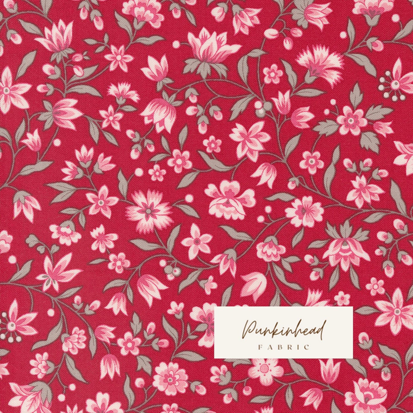My Summer House Summer Flowers Florals Rose Red White Gray by Bunny Hill Designs Patriotic July 4th for Moda Cotton Quilting Fabric yard