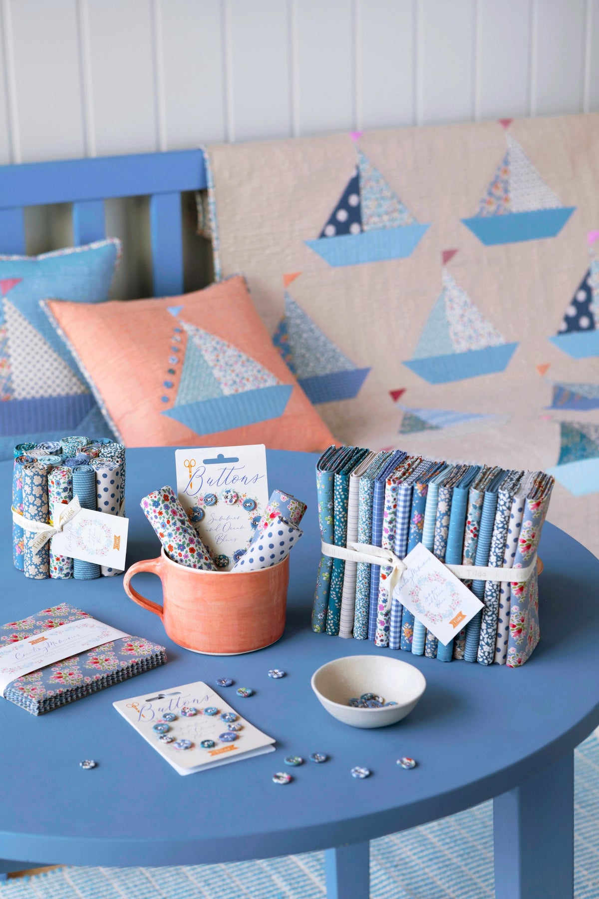Tilda Fabric Creating Memories Summer Fat Quarter Bundle Quilting Fabric by the Yard 16 Fabrics