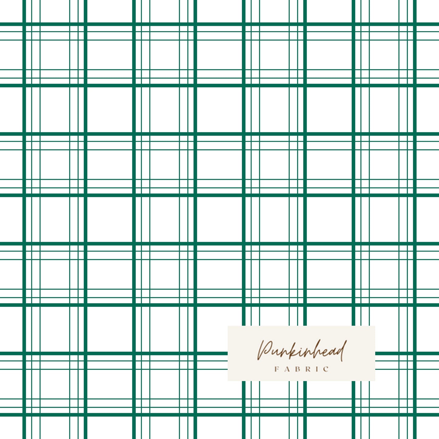 Ski Hill Ski Tracks White Green Aqua Plaid by Riley Blake Vintage Christmas Cotton Quilting Fabric by the Yard