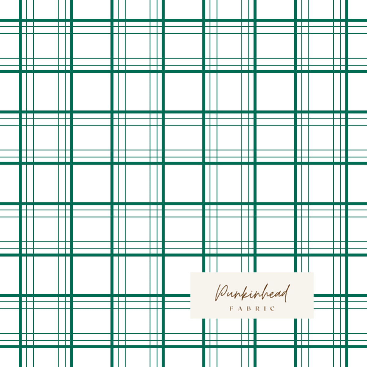 Ski Hill Ski Tracks White Green Aqua Plaid by Riley Blake Vintage Christmas Cotton Quilting Fabric by the Yard