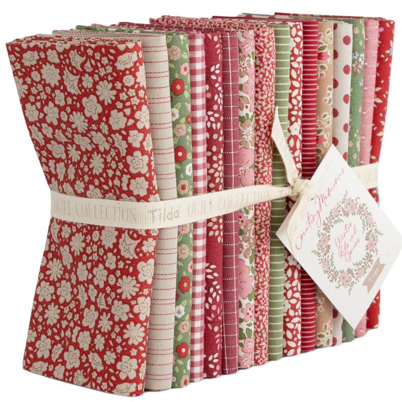 Tilda Fabric Creating Memories Winter Fat Quarter Bundle Quilting Fabric by the Yard 16 Fabrics