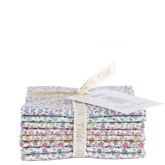 Tilda Fabric Sophie Basics Small Tiny Vintage Floral Fat Eighth Bundle Quilting Sewing Doll Making Fabric by the Yard