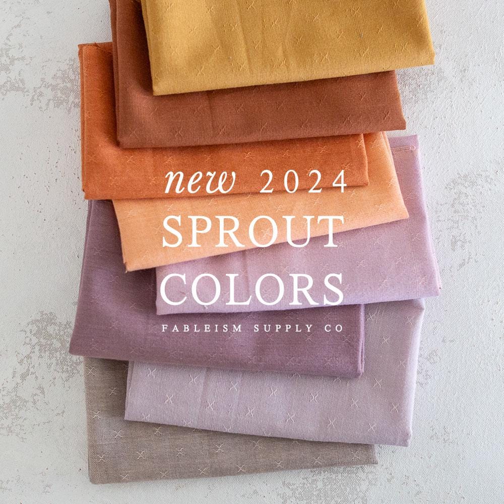 Fableism Sprout Wovens in Umber Brown Copper Orange Bronze Cotton Quilting Fabric by the Yard Linen Woven Natural Fiber