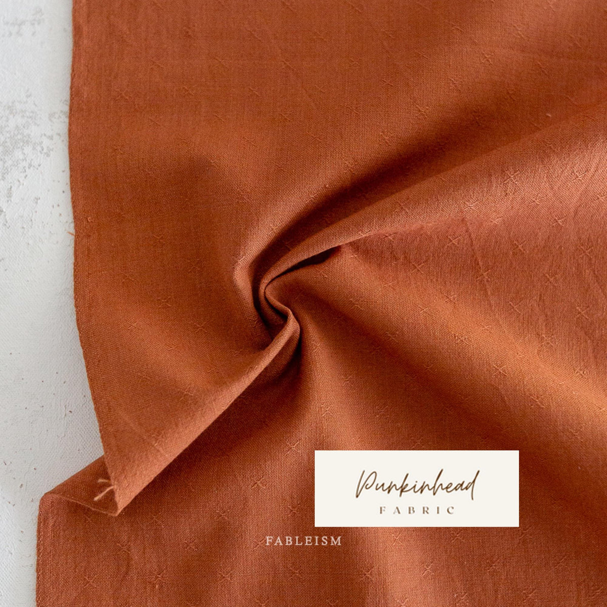 Fableism Sprout Wovens in Umber Brown Copper Orange Bronze Cotton Quilting Fabric by the Yard Linen Woven Natural Fiber