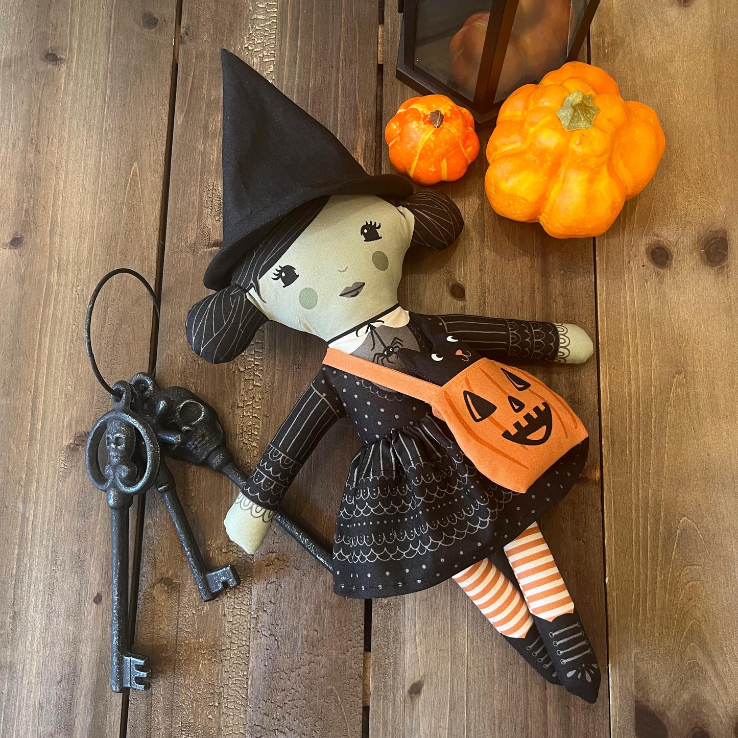 Home Sweet Haunt Pumpkins Midnight Gray Black Halloween Fall Cotton Quilting Fabric by Stacy Iest Hsu for Moda
