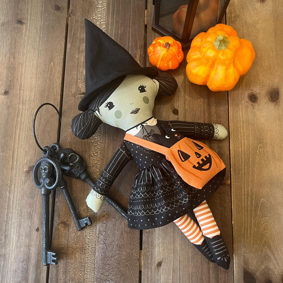 Home Sweet Haunt Pumpkins Midnight Gray Black Halloween Fall Cotton Quilting Fabric by Stacy Iest Hsu for Moda