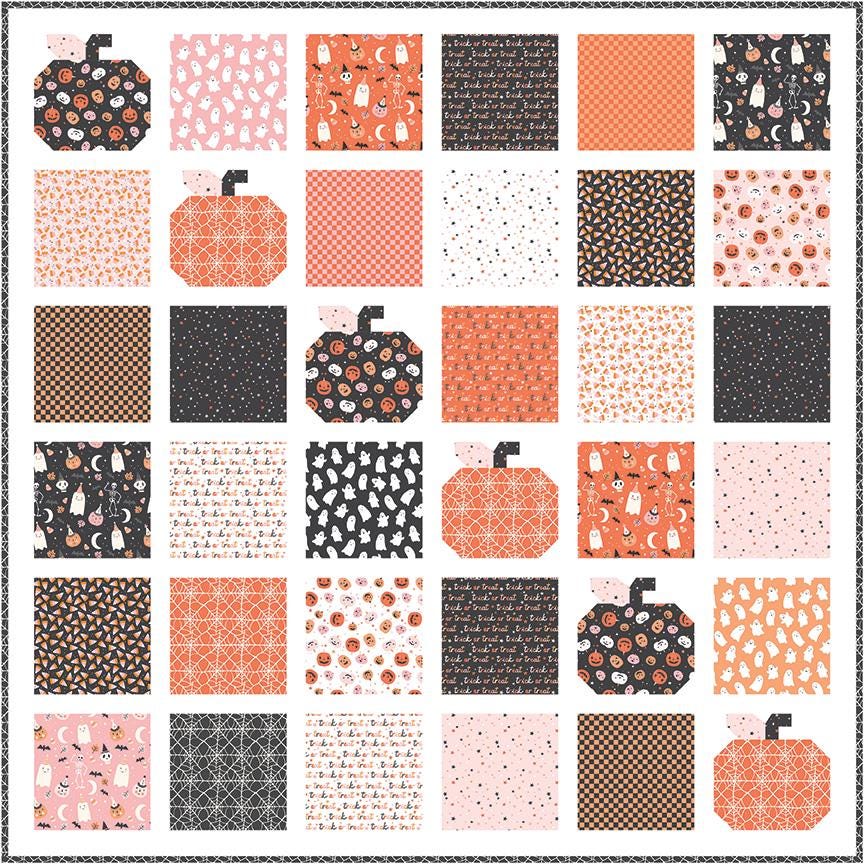 Hey Pumpkin Mr. Bones Cut & Sew Doll Plush Panel Halloween Fall Cotton Quilting Fabric by My Minds Eye for Riley Blake Quilt Fabric the yard