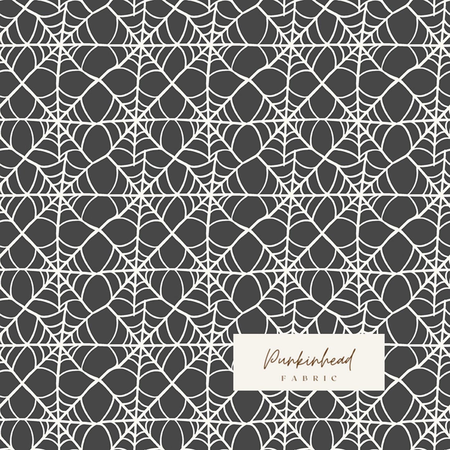 Hey Pumpkin Spiderwebs Charcoal Halloween Fall Cotton Quilting Fabric by My Minds Eye for Riley Blake Quilt Fabric by the yard