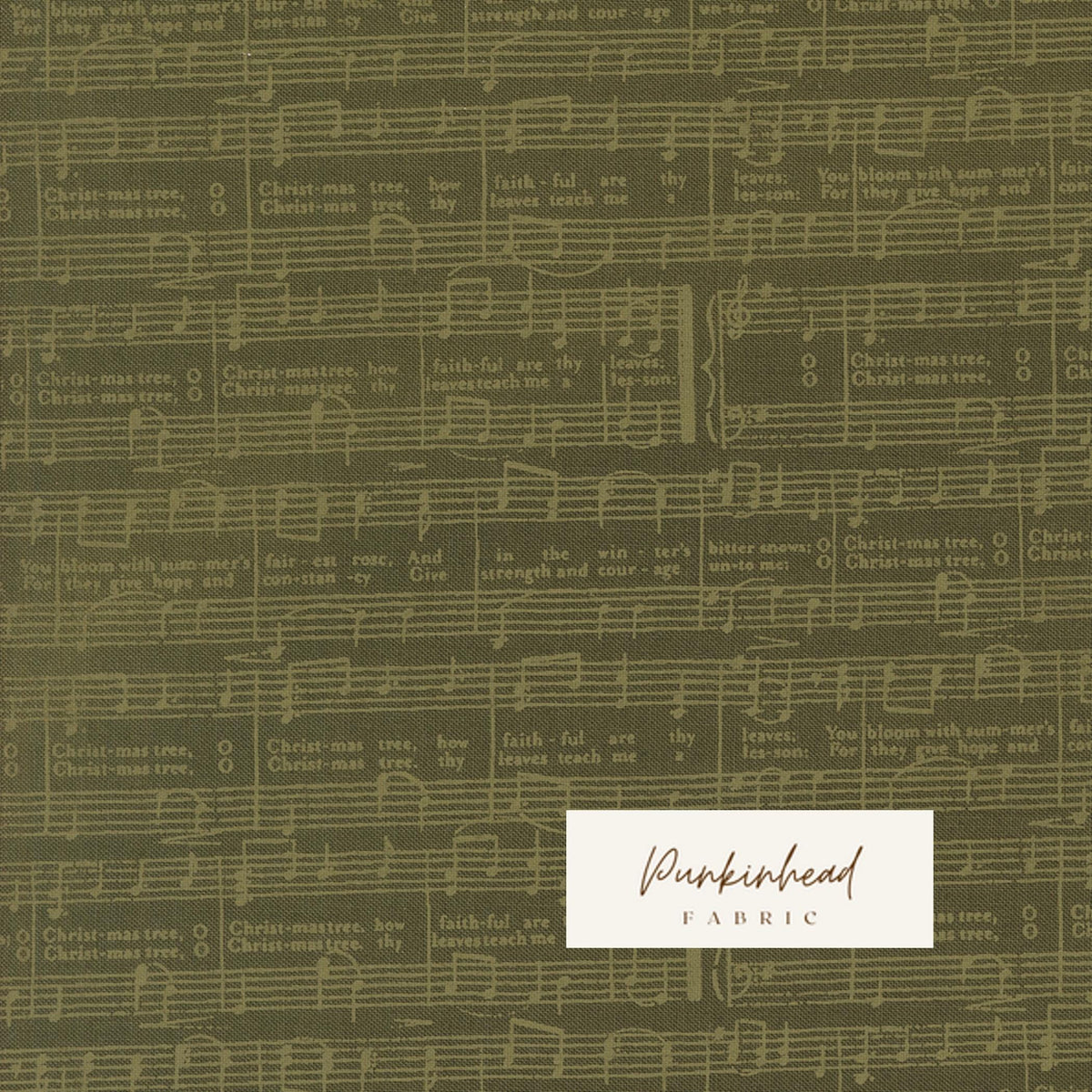 Berry and Pine O Christmas Tree Text Words Music Notes Wintergreen Gray by Lella Boutique Moda Cotton Quilting Fabric Holiday Fabric by yard