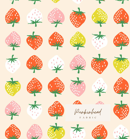 Ruby Star Society Strawberry Shell Off White Cream by Kimberly Knight for Moda Retro Floral Summer Spring Cotton Quilting Fabric