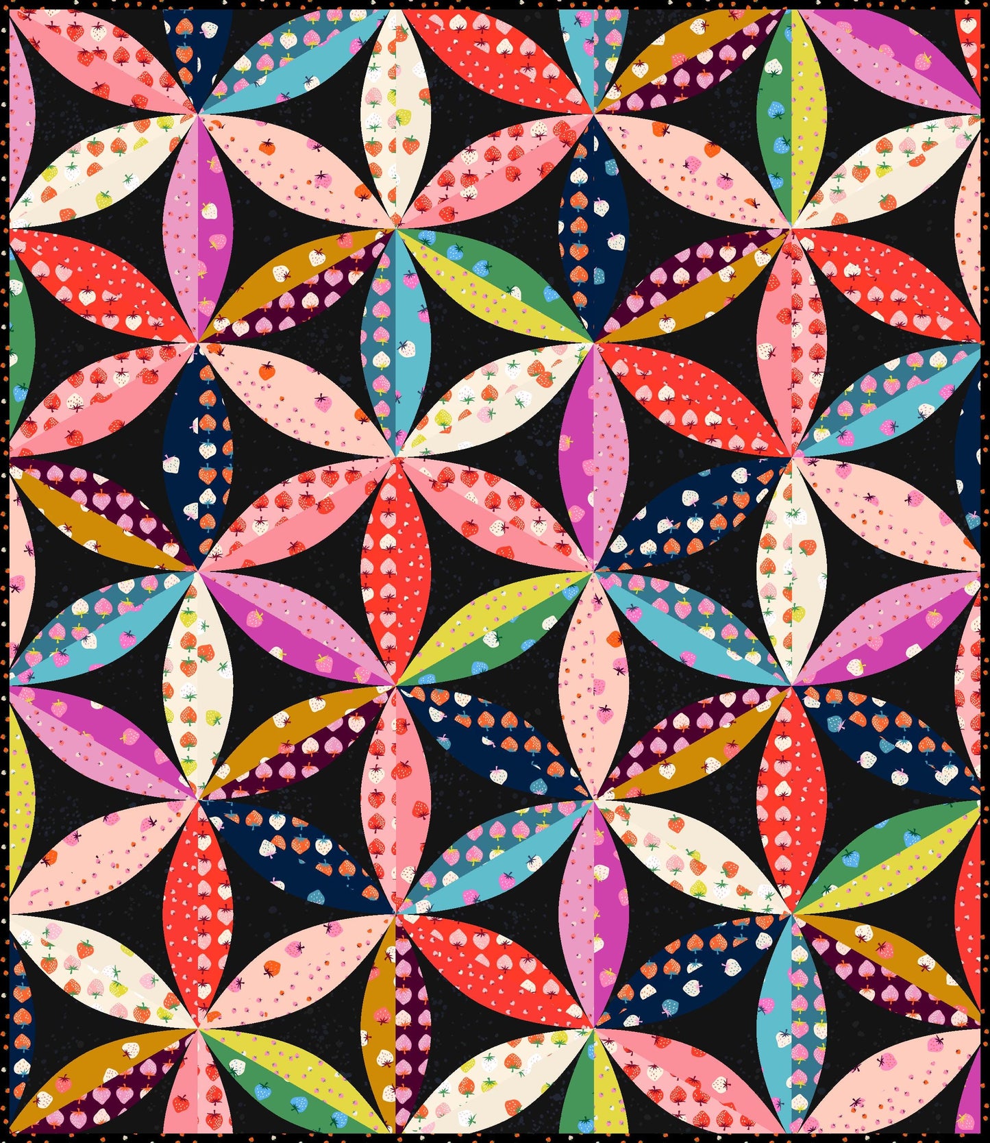Ruby Star Society Strawberry Citron Yellow Pink White by Kimberly Knight for Moda Retro Floral Summer Spring Cotton Quilting Fabric