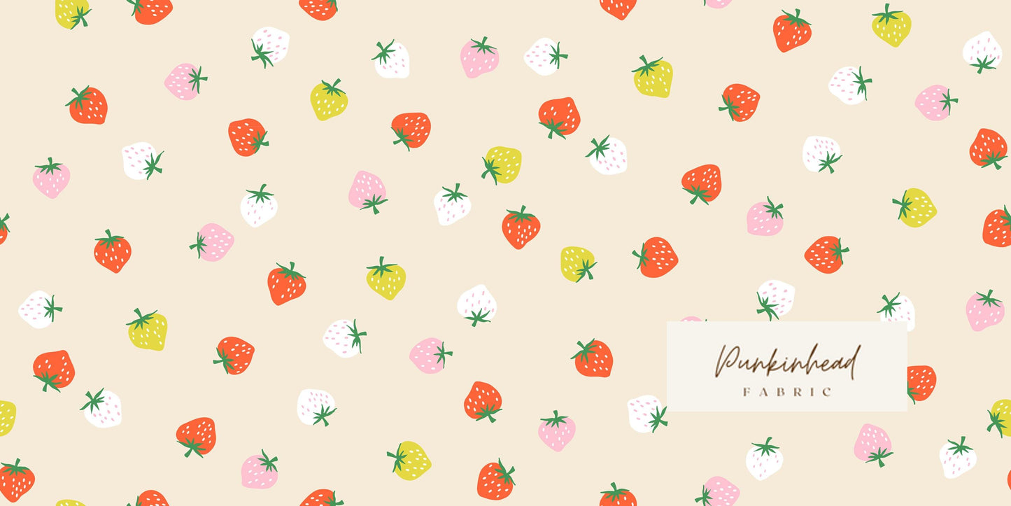 Ruby Star Society Strawberry Shell Off White Cream by Kimberly Knight for Moda Retro Floral Summer Spring Cotton Quilting Fabric