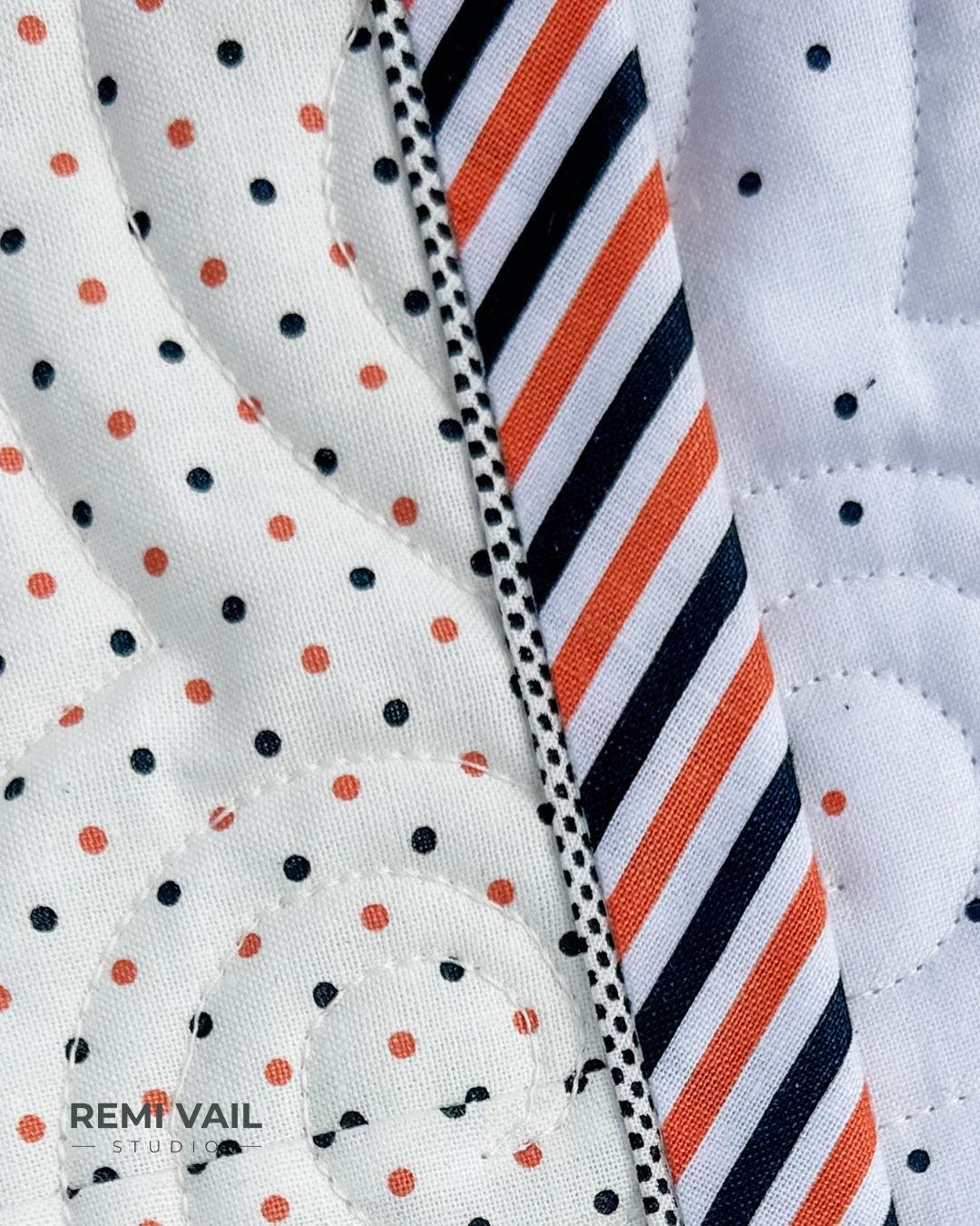 Halloween Black Orange White Swiss Dot Fall Cotton Quilting Fabric by Riley Blake Quilt Fabric by the yard