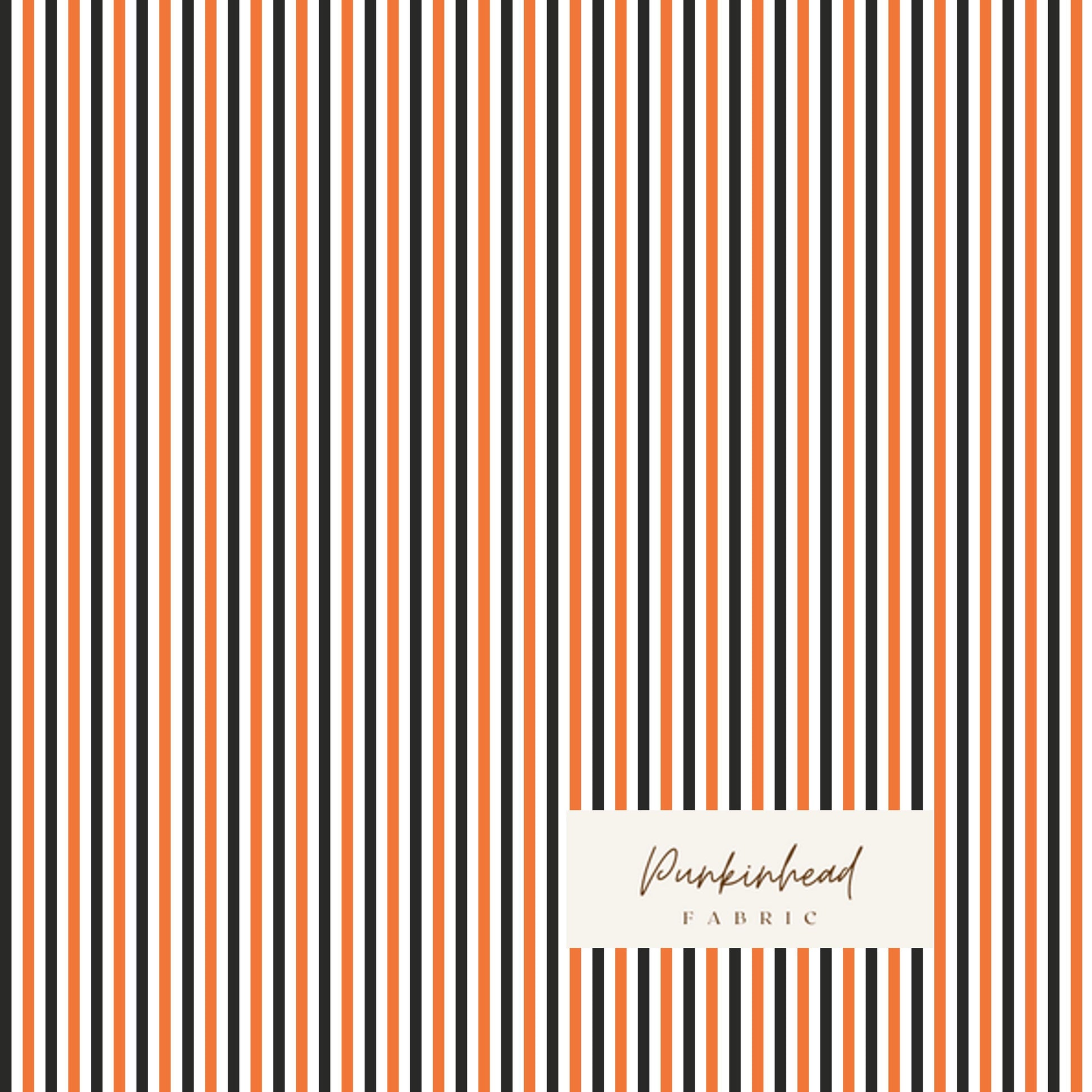 Halloween Black Orange White Stripe Fall Cotton Quilting Fabric by Riley Blake Quilt Fabric by the yard