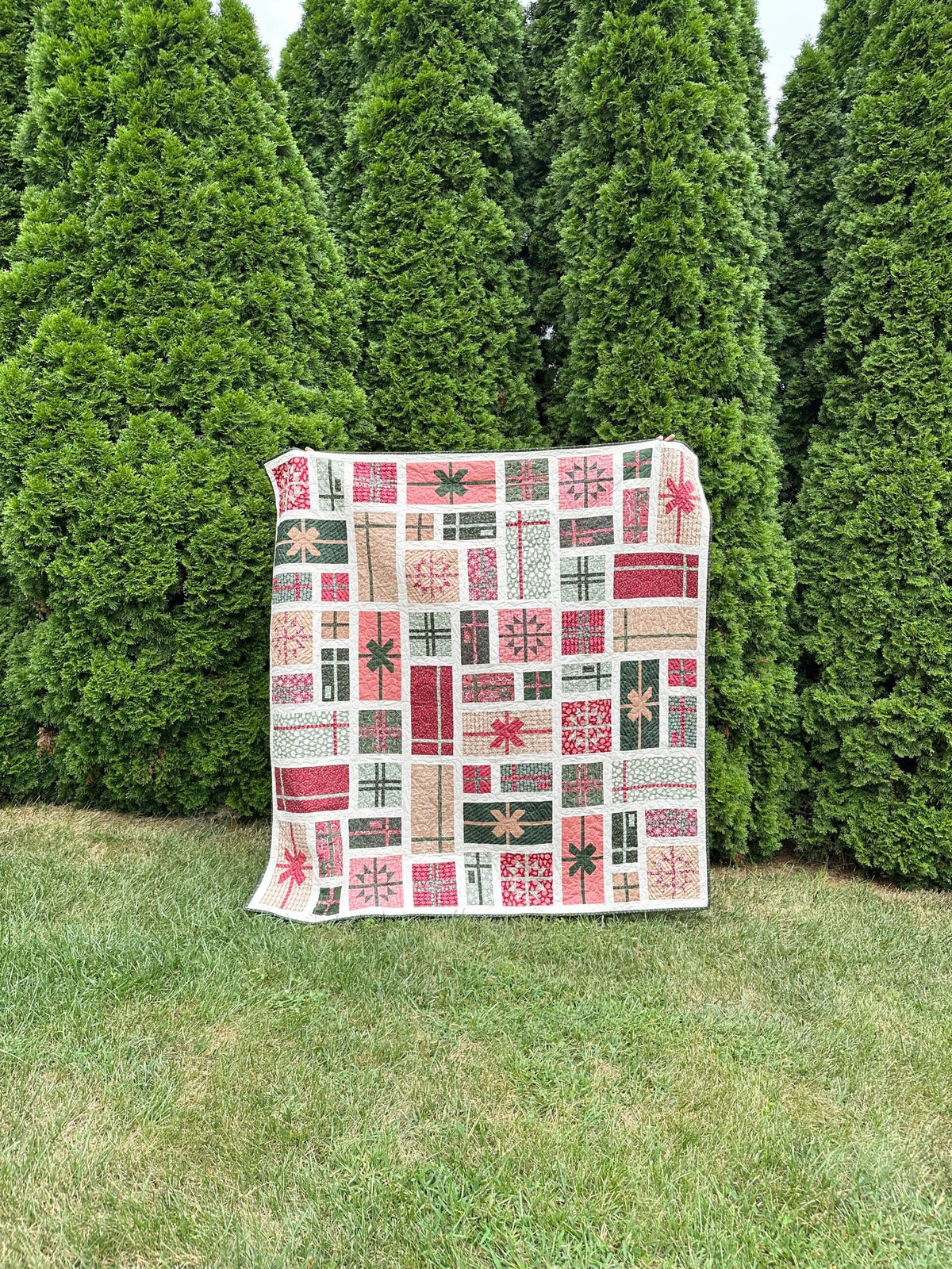 Wrapped Christmas Quilt Pattern by Kiley's Quilt Room - PAPER Pattern Christmas Gift Holiday Quilt Pattern