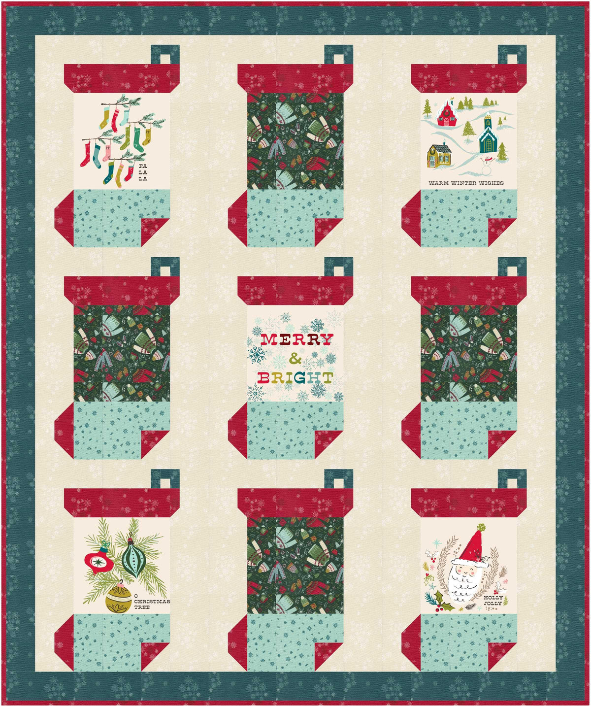 Cozy Wonderland Fat Quarter Bundle by Fancy That Design House for Moda Christmas Winter Vintage Retro Holiday Quilting Fabric by the Yard