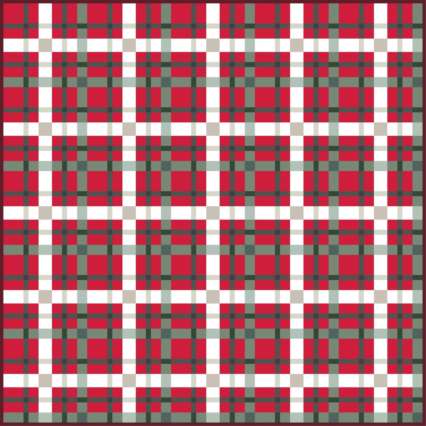 Petite Plaid Christmas Quilt Kit by Lo & Behold Stitchery Paper Pattern Modern Quilt Pattern