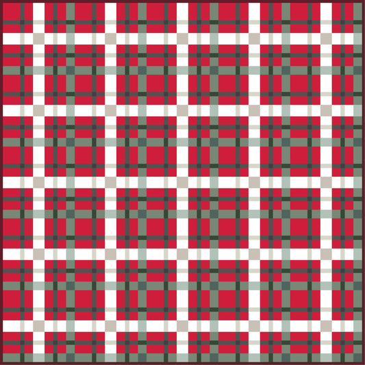 Petite Plaid Christmas Quilt Kit by Lo & Behold Stitchery Paper Pattern Modern Quilt Pattern