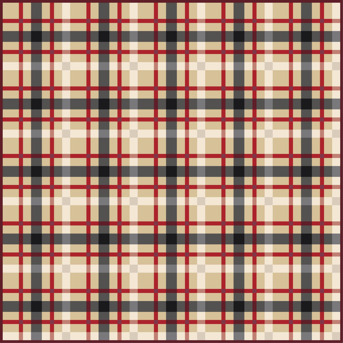 Petite Plaid Christmas Quilt Kit by Lo & Behold Stitchery Paper Pattern Modern Quilt Pattern