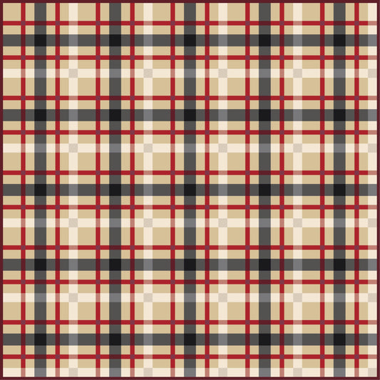 Petite Plaid Christmas Quilt Kit by Lo & Behold Stitchery Paper Pattern Modern Quilt Pattern