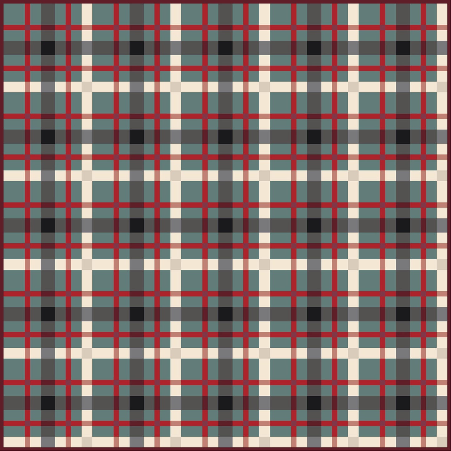 Petite Plaid Christmas Quilt Kit by Lo & Behold Stitchery Paper Pattern Modern Quilt Pattern