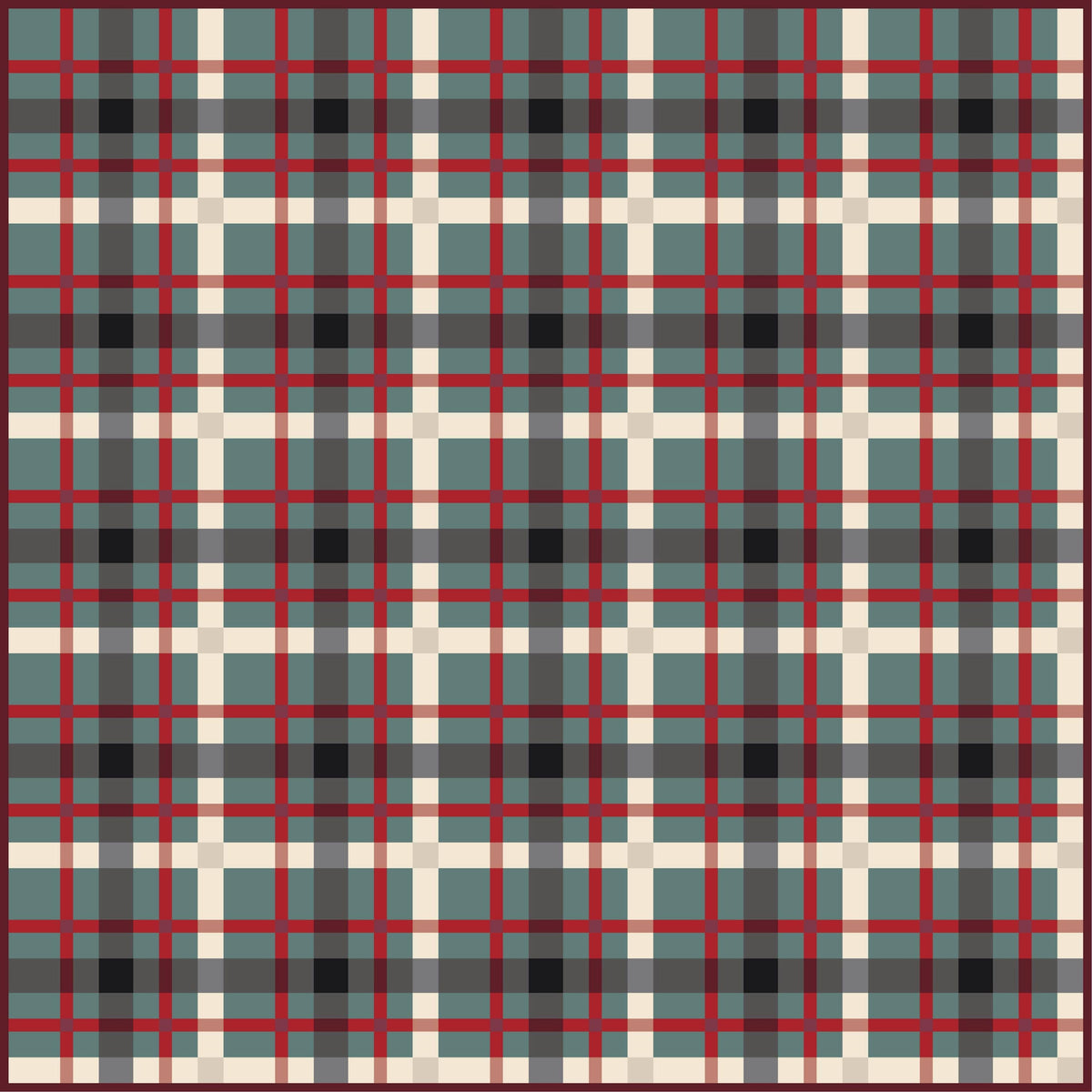 Petite Plaid Christmas Quilt Kit by Lo & Behold Stitchery Paper Pattern Modern Quilt Pattern