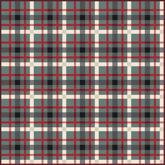 Petite Plaid Christmas Quilt Kit by Lo & Behold Stitchery Paper Pattern Modern Quilt Pattern