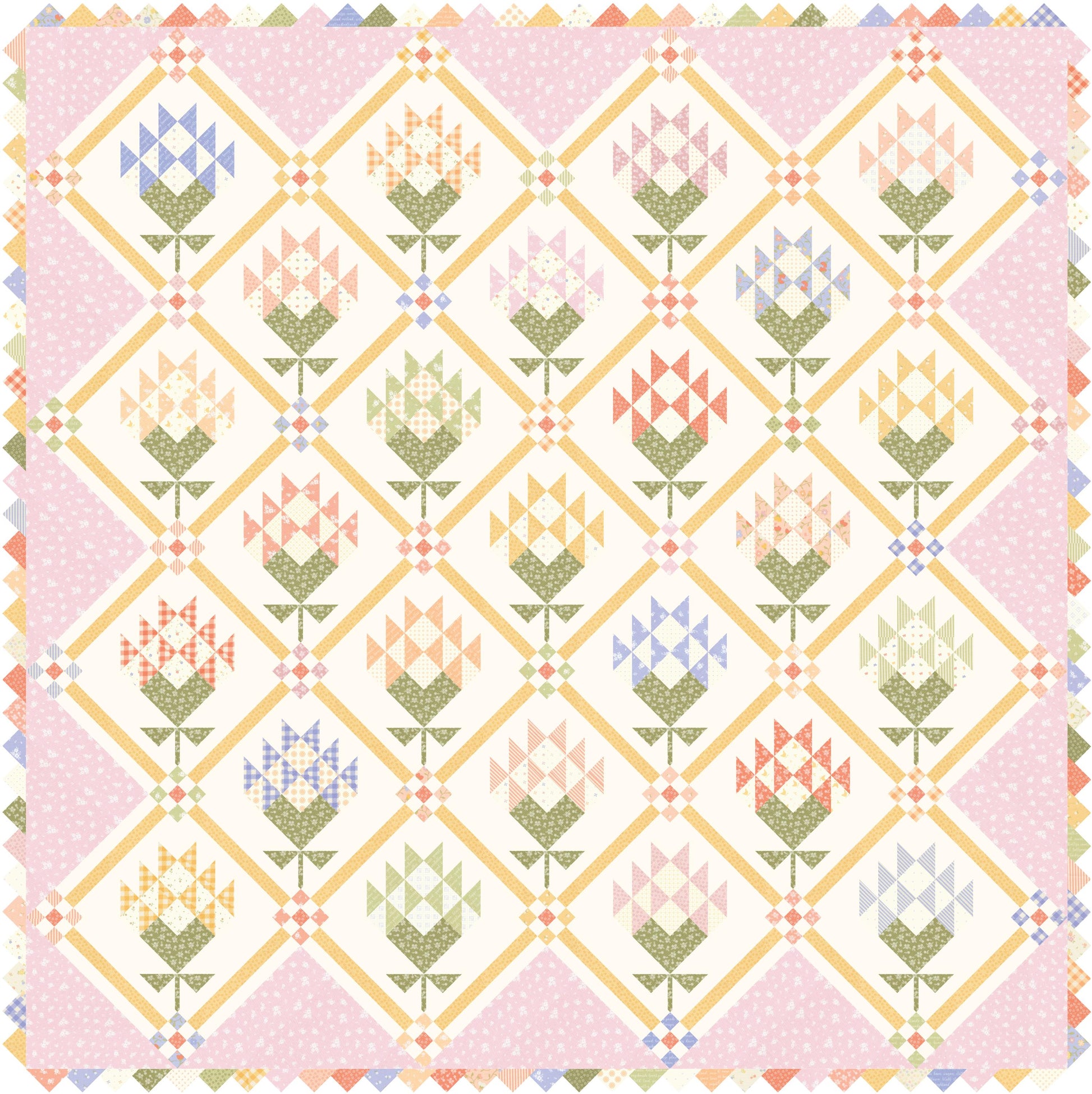 Pastel Prairie Word Text Sky Blue White Heather Briggs My Sew Quilty Life for Moda Spring Cotton Quilting Fabric