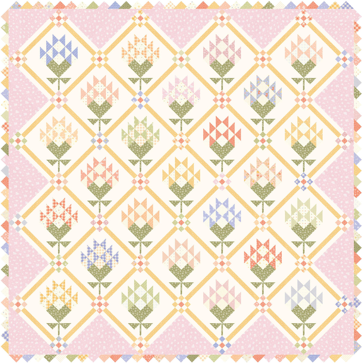 Pastel Prairie Gingham Checks & Plaid Sunshine Yellow White Heather Briggs My Sew Quilty Life for Moda Spring Cotton Quilting Fabric
