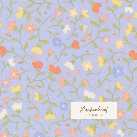 Pastel Prairie Small Meadow Mist Blue by Heather Briggs My Sew Quilty Life for Moda Summer Spring Cotton Quilting Fabric