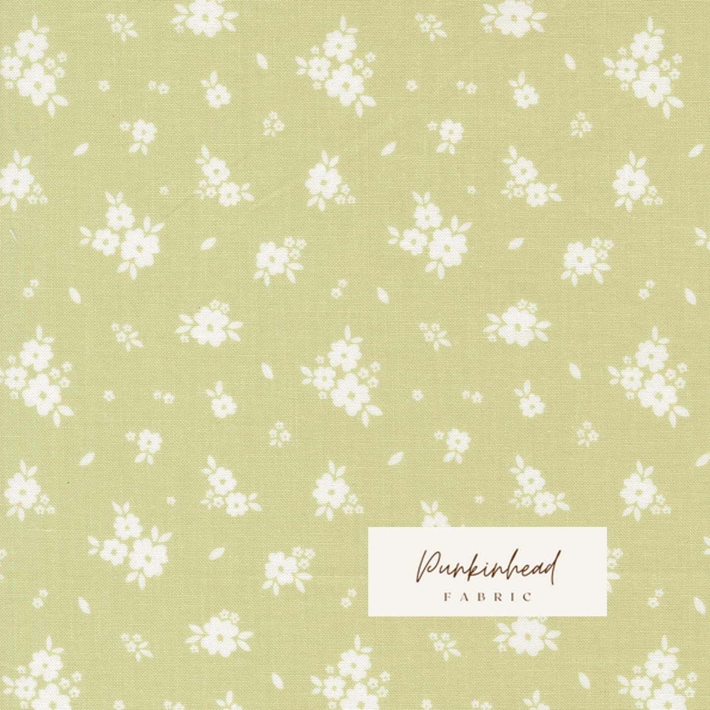 Pastel Prairie Bloomers Small Floral Pear Green White Heather Briggs My Sew Quilty Life for Moda Spring Cotton Quilting Fabric