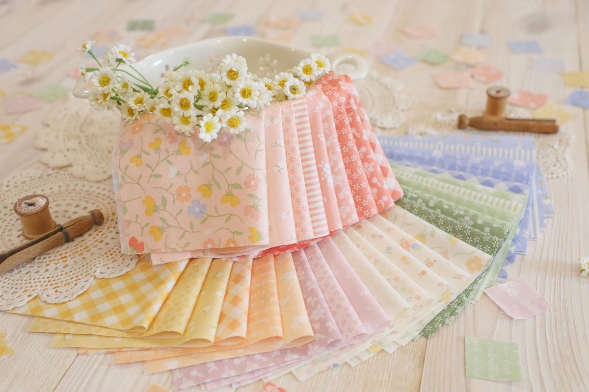 Pastel Prairie Gingham Checks & Plaid Apricot Peach Pink White Heather Briggs My Sew Quilty Life for Moda Spring Cotton Quilting Fabric