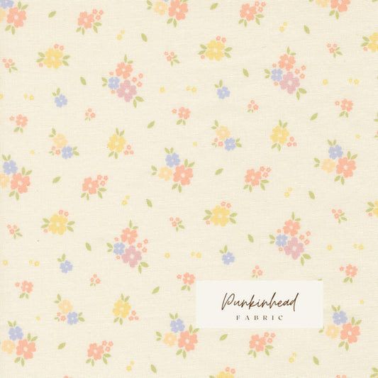 Pastel Prairie Bloomers Small Floral Porcelain Cream Off White Heather Briggs My Sew Quilty Life for Moda Spring Cotton Quilting Fabric