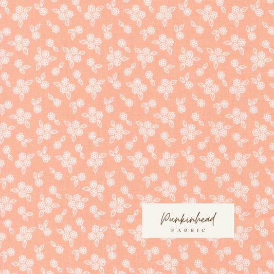 Pastel Prairie Petals Small Floral Jovial Peach Pink White Heather Briggs My Sew Quilty Life for Moda Spring Cotton Quilting Fabric