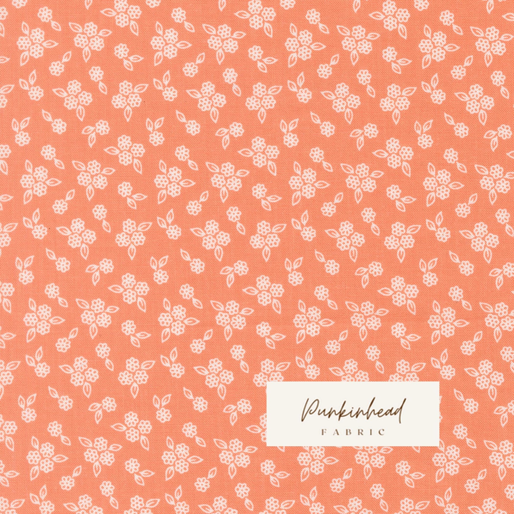 Pastel Prairie Petals Small Floral Coral Peach Pink White Heather Briggs My Sew Quilty Life for Moda Spring Cotton Quilting Fabric