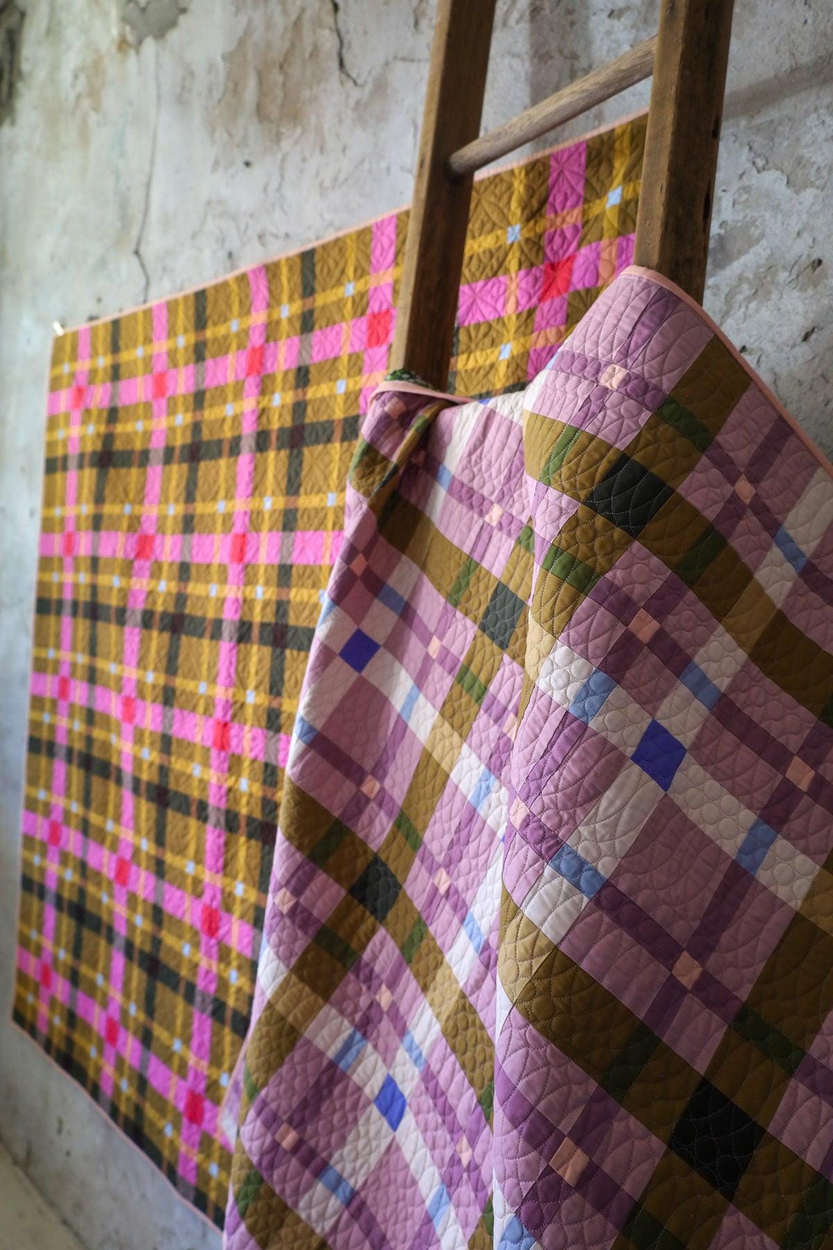 Petite Plaid Quilt Pattern by Lo & Behold Stitchery - PAPER Pattern, Christmas Quilt Pattern, Modern Quilt Pattern