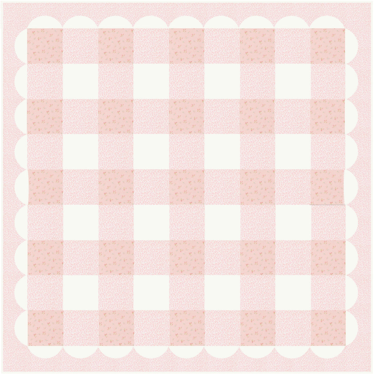 Abide Light Blue Pink Green White Vintage Floral by Brenda Riddle for Moda Cotton Quilting Fabric by the yard