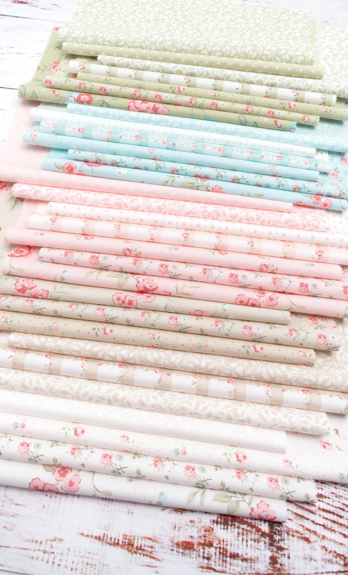 Abide Light Green White Plaid Gingham Check Floral Vine by Brenda Riddle for Moda Cotton Quilting Fabric by the yard