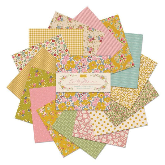 Tilda Fabric Creating Memories Spring Charm Pack 5" Squares Quilting Fabric by the Yard 32 Pieces
