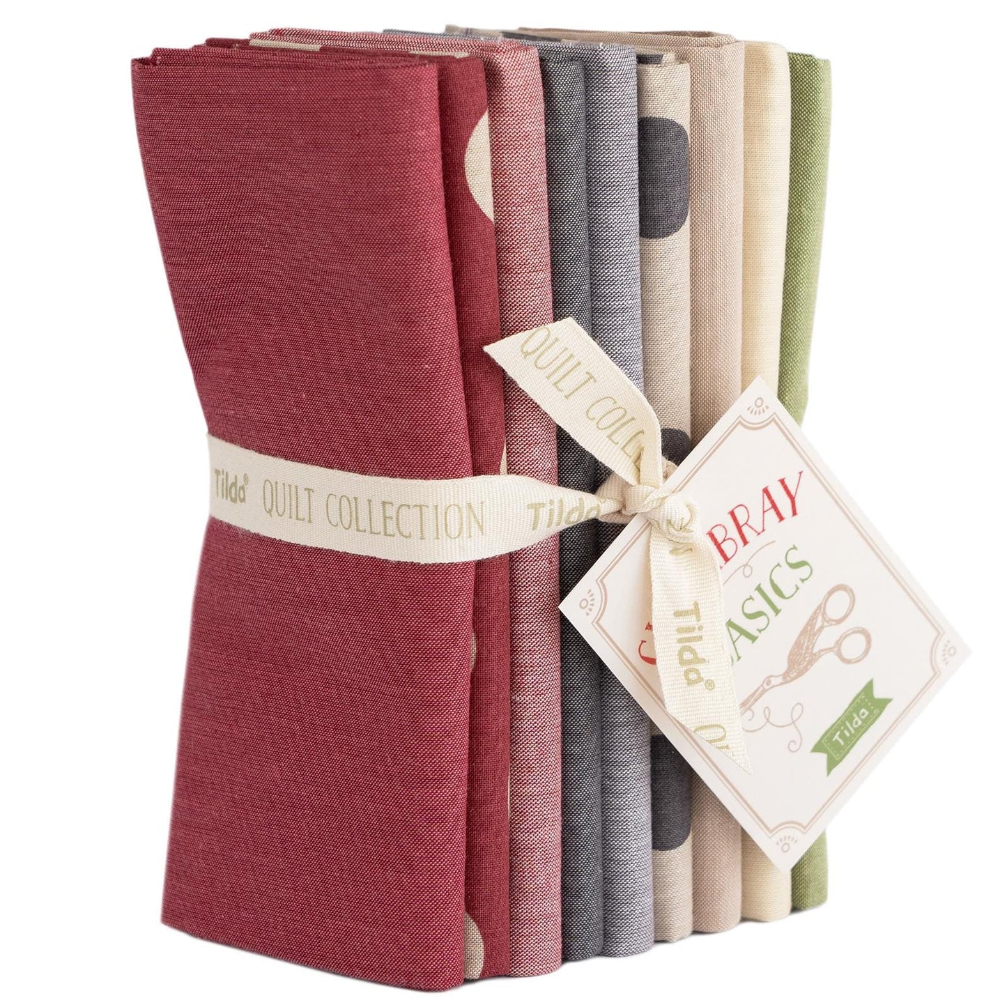 Tilda Fabric Seasonal Chambray Winter Hues - Solids & Dots Fat Quarter Bundle Quilting Sewing Doll Making Fabric by the Yard